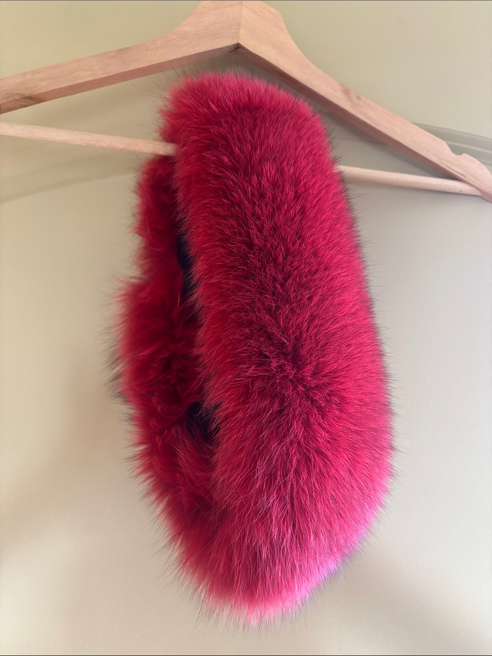 Genuine Fox Fur Mule or Headband - Red